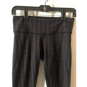 Women's Lululemon Wunder Under Ziggy Wee September Black / Gray Crop Leggings